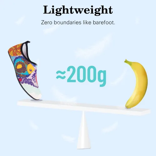 Vista 5 de Calcetines acuáticos, zapatos de agua para playa, calcetines de yoga descalzos de secado rápido para surf y natación para mujeres y hombres