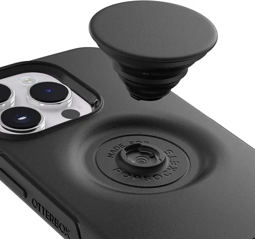 Vista 2 de OtterBox + Pop Symmetry Series - Funda para iPhone 14 Pro Max (solamente) - Embalaje no minorista - Negro