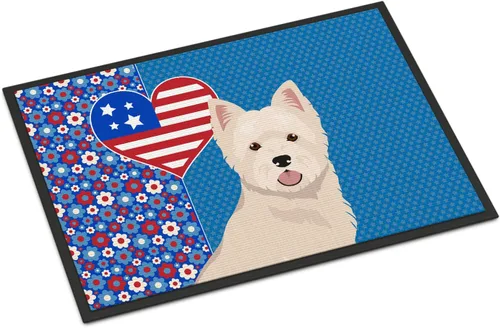 Vista 125 de Caroline's Treasures WDK5119JMAT Airedale Terrier USA - Tapete para interiores o exteriores, 24 x 36 pulgadas, tapete para puerta delantera