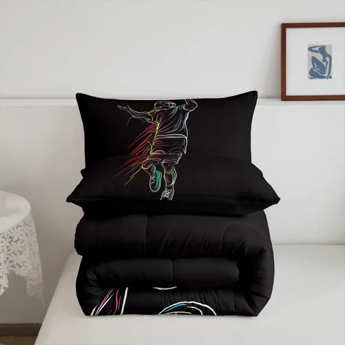 Vista 37 de Juego de ropa de cama de baloncesto para niños y adolescentes, juego de edredón deportivo para niños, tamaño matrimonial, suave, ligero, decoración