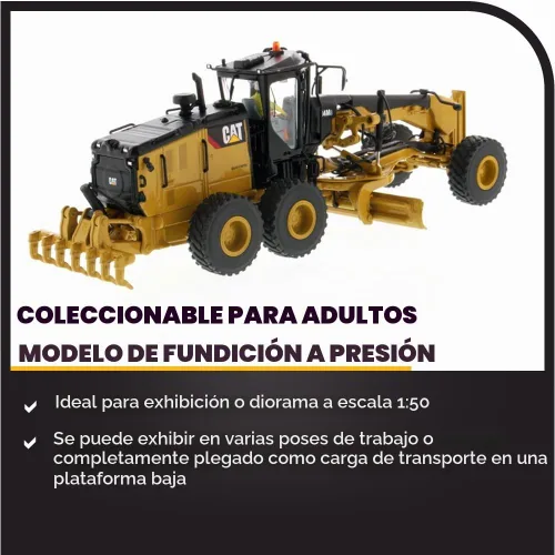 Vista 3 de Diecast Masters 1:50 Caterpillar 14M3 Motoniveladora High Line Series Cat Trucks & Construction Equipment Scale Model Collectible 85545
