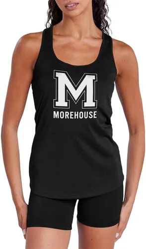 Vista 301 de Camiseta deportiva sin mangas oficial de NCAA Collegiate para mujer, con espalda cruzada, colección con logotipo primario