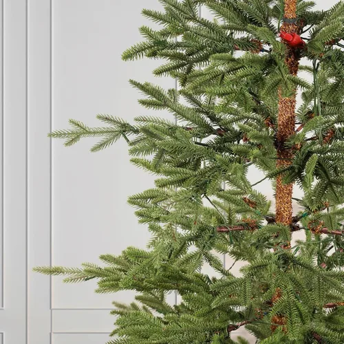 Vista 5 de WBHome Pre-Lit 7 FT Alpine Fir Artificial Christmas Tree with 300 Clear Lights, Sparse Christmas Tree, Green Verde