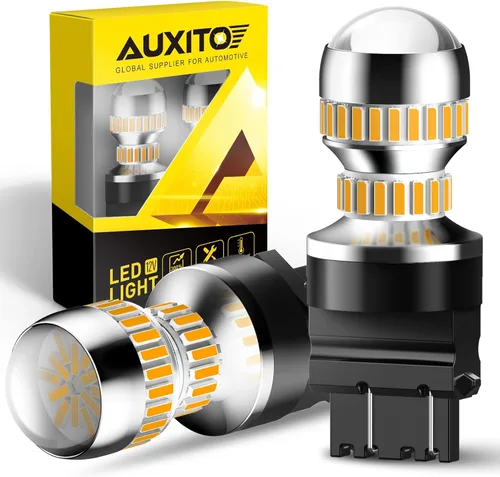 Vista 15 de AUXITO - Foco LED 194, amarillo ámbar, 168, 175, 2825, W5W, T10, kit de luces LED de repuesto sin error Canbus para interior de auto, cúpula