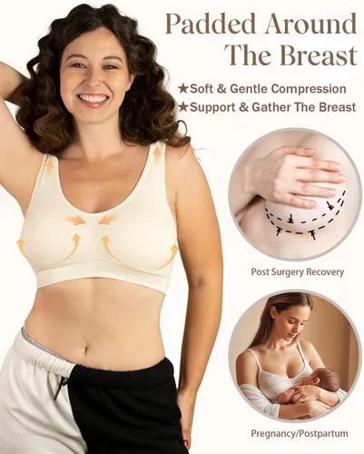 Vista 53 de Coobie Brasier sin costuras de cobertura completa para mujer con acolchado extraíble para mayor comodidad