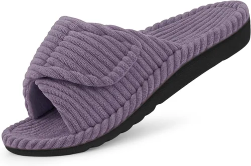 Vista 21 de Litfun Pantuflas ortopédicas para mujer, zapatos de casa con soporte de Beige