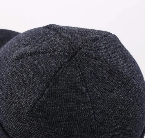 Vista 3 de Home Prefer - Gorro de invierno para hombre con visera, cálida y doble punto.