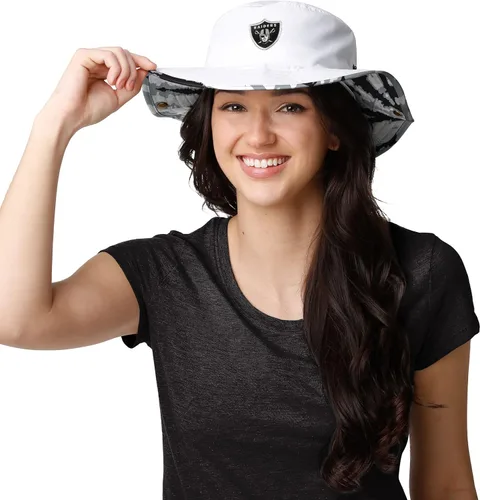Vista 2 de FOCO - Sombrero deportivo para mujer, con logotipo de equipo de la NFL, para exteriores, para el sol Blanco híbrido