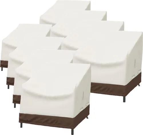 Vista 10 de Amazon Basics Fundas para Sillas de Patio con Asiento Profundo, Fundas para Muebles de Césped y Patio al Aire Libre, Resistente, Impermeable