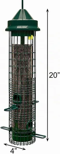 Vista 3 de Squirrel Buster Classic - Alimentador para pájaros a prueba de ardillas, con 4 puertos de alimentación, capacidad de semillas de 2.4 libras