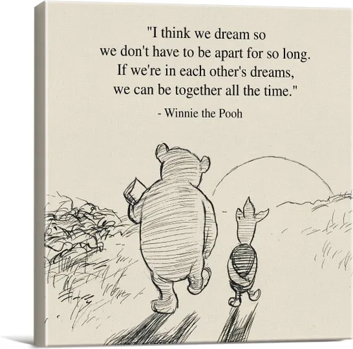 Vista 14 de Arte de pared clásico con cita de Winnie the Pooh, retro, Any Day Spent With You is My Favorite Day Sayings, lienzo, cuadros enmarcados, letrero