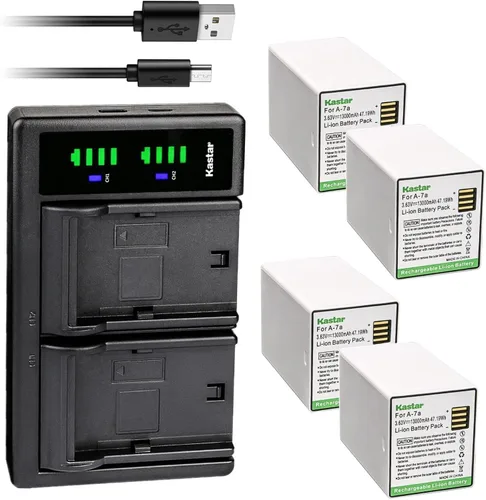 Vista 7 de Kastar LTD2 - Cargador de batería USB compatible con cámara Arlo Pro 3 XL VMC4040P, cámara de reflector Pro 3 VMA5410-10000S, VMA5600