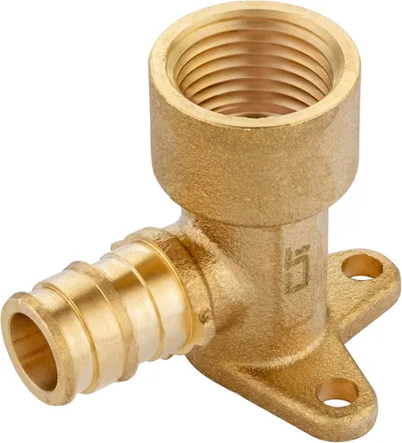 Vista 3 de Paquete de 10 accesorios de latón de expansión EFIELD Pex A de 1/2 x 1/2 pulgadas, codo de oreja NPT hembra solo para conexión de tubería Pex-A