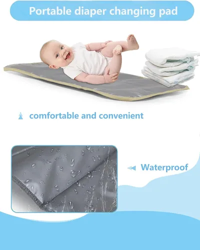 Vista 7 de Awanhe Mochila para pañales, bolsa de bebé con cambiador, bolsa de pañales impermeable de viaje, artículos esenciales para recién nacidos, regalos