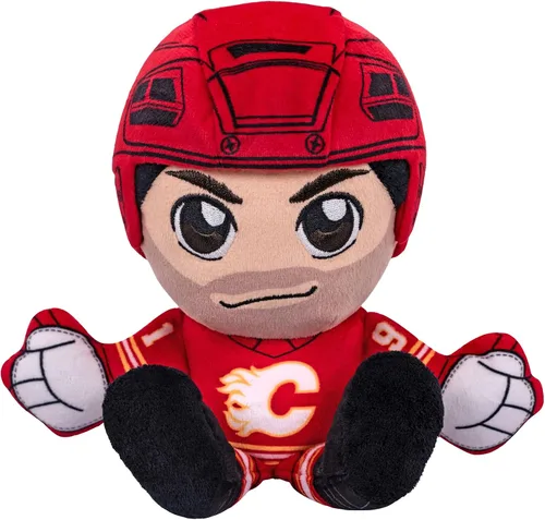 Vista 22 de Bleacher Creatures Calgary Flames Jonathan Huberdeau - Peluche sentado de 8 pulgadas de la NHL Kuricha - Superestrella de la NHL inspirada en Chibi