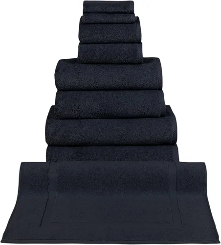 Vista 16 de Toallas turcas clásicas prémium juego de toallas suaves – Incluye toallas de baño de gran tamaño, toallas de baño, toallas de mano, toallas de baño