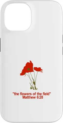 Vista 4 de Look at All The Beautiful Flowers of The Field Matthew 6:28 Case for iPhone 17