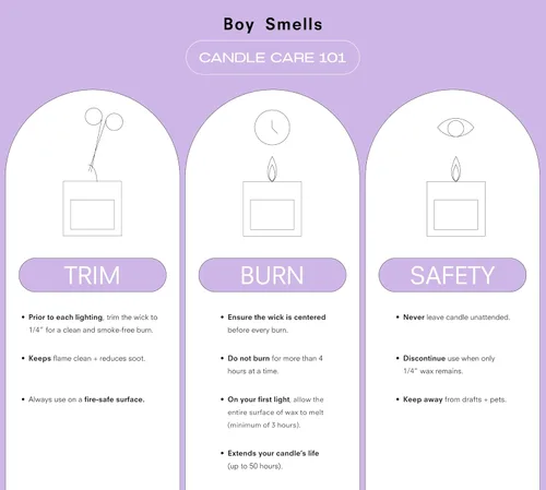 Vista 2 de Boy Smells Les Vela perfumada para hombre y mujer, con mezcla de coco, cera de abeja y soja, de aromaterapia para el hogar, tarro de 8.5 onzas, 50
