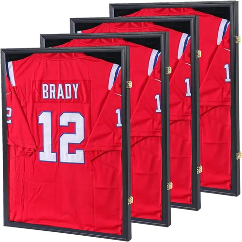Vista 8 de Grintus Vitrina grande con marco de jersey, caja de sombra de jersey con protección UV, acrílico y colgador para béisbol, baloncesto, fútbol