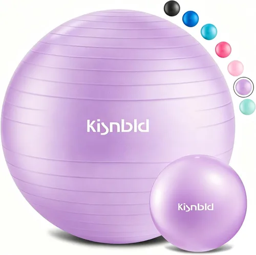 Vista 8 de kisnbld Pelota de ejercicio, pelota de yoga extra gruesa para entrenamiento y estabilidad durante el embarazo, 4 tamaños, pelota de equilibrio