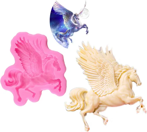Vista 10 de Moldes de silicona de unicornio Fondant Unicorn Cake Decor Moldes de arcilla Moldes de mazapán para cupcakes Sugarcraft Chocolate Polímero Arcilla