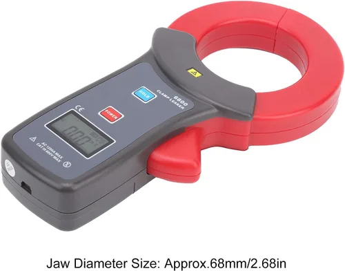 Vista 2 de Eujgoov Probador de corriente de fuga, amperímetro de medidor de corriente de abrazadera de fuga digital con interfaz USB, mandíbulas de 2.677 in