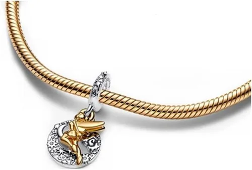 Vista 4 de Dijes de plata de ley 925 con circonita cúbica para mujer, pulseras y collares, Día de la Madre para mujer