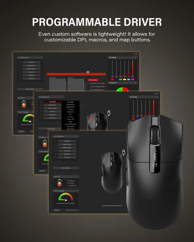 Vista 7 de Ratón inalámbrico para juegos G59, 30000 DPI, frecuencia