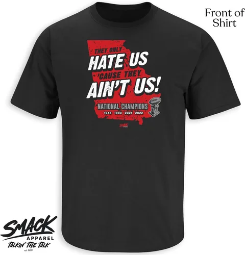 Vista 2 de ¡Solo nos odian porque no son como nosotros! Camiseta para fanáticos del Georgia College (SM-5XL)