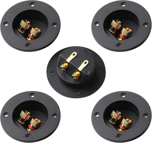 Vista 6 de Arroyner Caja de altavoz de 3 pulgadas, vaso terminal, caja de altavoces de 2 vías, terminal, poste de unión, conector de copa de resorte redondo, 2