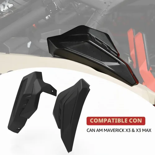 Vista 2 de HAKA TOUGH Cubierta de plástico con moldura de jaula trasera para Can Am Maverick X3 / X3 Max 2017-2022, accesorios de placa de protección de pilar