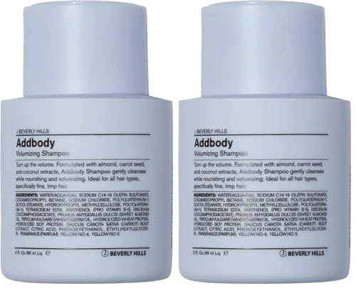 Vista 8 de J Beverly Hills Blue Addbody Champú voluminizador con aceite de vitamina E para cabello fuerte, (3 onzas, 12 onzas)