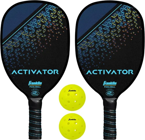 Vista 14 de Franklin Sports Juego de paletas y pelotas de pickleball - Raquetas de madera para pickleball + bolas - Activador - Aprobado por USAPA Juego