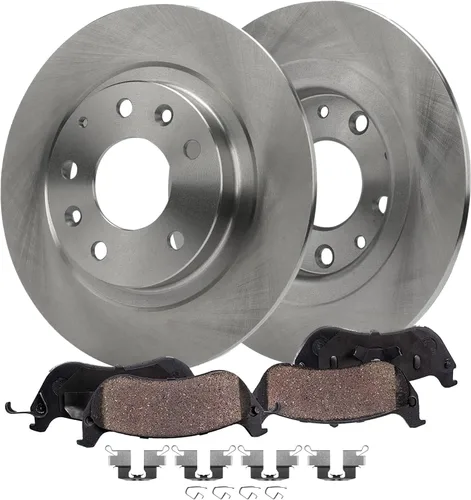 Vista 12 de Detroit Axle - Kit de freno delantero de 4 piezas para Dodge Caravan Plymouth Voyager 1991-1995 1991-1993 Grand Voyager, rotores de freno de disco