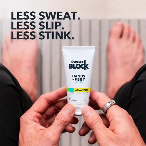 Vista 5 de SweatBlock Loción antitranspirante para manos y pies - Fuerza clínica para hombres y mujeres - Ayuda para la hiperhidrosis para detener