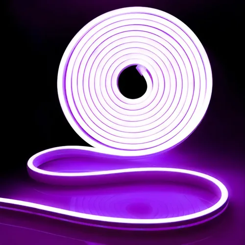 Vista 18 de iNextStation Blue LED Light Strip, 16.4ft/5m 12V Silicone Flexible Neon Rope Lights, IP65 Waterproof Cuttable LED Strip Lights for Gaming Room