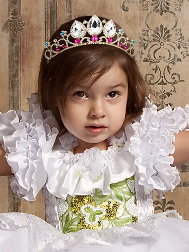 Vista 4 de SWEETV Tiaras de princesa para niñas pequeñas, diadema de corona, cumpleaños, boda, Halloween, cosplay, accesorios para el cabello