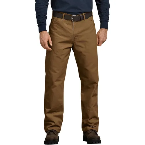 Vista 17 de Dickies Jeans de carpintero para hombre, ajuste relajado, pierna recta, Negro, 30 x 30