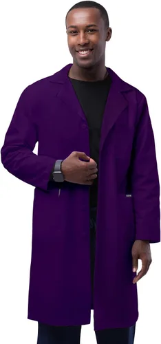 Vista 16 de Adar - Abrigos de laboratorio unisex universales, abrigo de laboratorio clásico de 39 pulgadas Negro