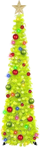 Vista 22 de N&T Nieting - Árbol de Navidad de oropel Negro