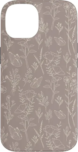 Vista 4 de Butterfly Meadow - Carcasa para iPhone 16, diseño botánico de flores silvestres