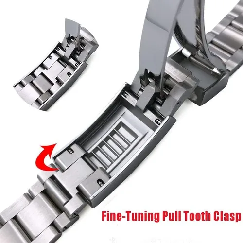 Vista 4 de NRYCR Watch Band For Rolex SUBMARINER DAYTONA Fine-Tuning Pull Button Clasp Watch Strap Accessories Men Stainless Steel Watch Bracelet