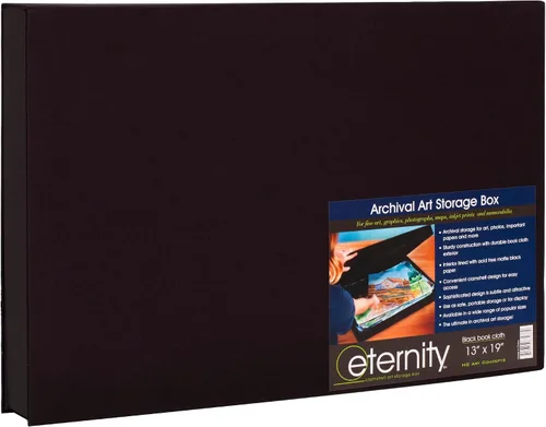Vista 11 de HG Art Concepts Eternity Archival Clamshell - Caja de almacenamiento de fotos, color negro, 8.5 x 11 pulgadas, para almacenar obras de arte, fotos