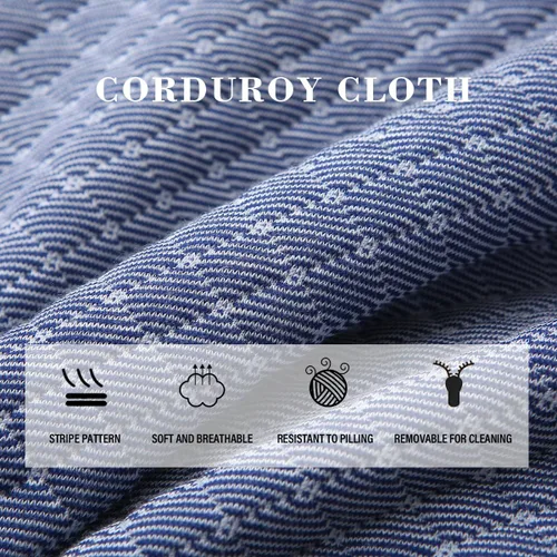 Vista 7 de Almohada de Cuña para Cabecero de Cama, Almohada de Cabecero Twin para Dormitorio para Sentarse, Leer, Relajarse, Almohada de Respaldo con Funda Azul