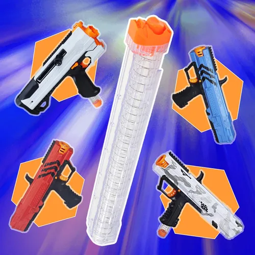 Vista 4 de BOROLA 4 clips de recarga de 12 rondas compatibles con NERF Rival