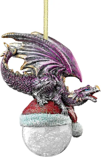 Vista 23 de Pensive Percher Dragon 2018 - Adorno de Navidad coleccionable de 3 pulgadas, a todo