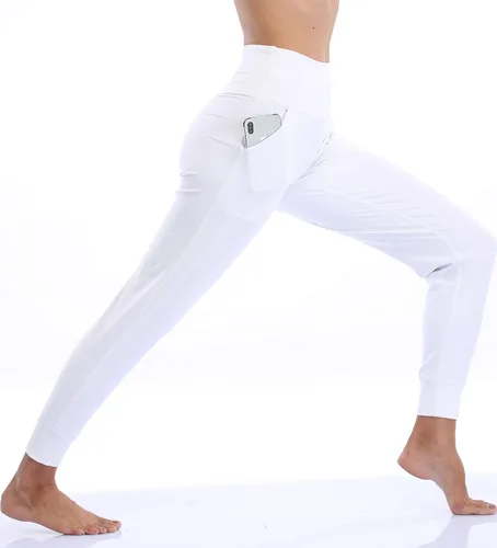 Vista 128 de Oalka - Pantalones deportivos para mujer, con cintura alta y bolsillos, para hacer deporte, yoga y entrenar