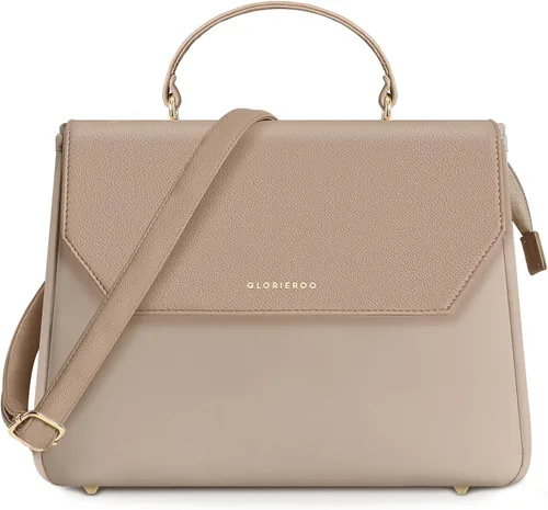 Vista 9 de GLORIEROO Lonchera para niñas y mujeres, Beige, Estándar