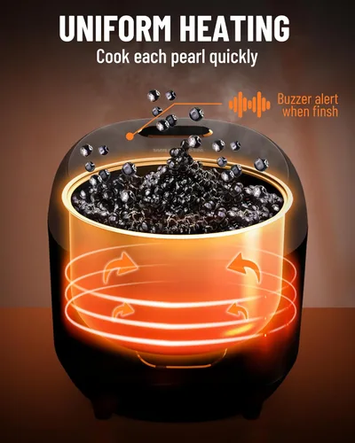 Vista 3 de WantJoin Boba Maker Machine - Máquina comercial Boba Cooker comercial Boba Pearl Maker para té de burbujas, té con leche, olla Boba para perlas