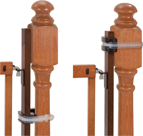 Vista 17 de Ingenuity Puerta decorativa multiusos extra alta con paso para bebé, se adapta a aberturas de 28.5 a 48 pulgadas (paquete de 1), metal negro